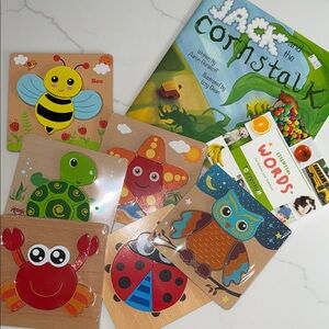 Kids Puzzles/Books Animals Educational Bundle